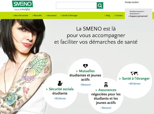 Page d'accueil de la Smeno après la refonte de site
