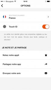 App Zalando Paiement