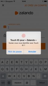 App Zalando Paiement