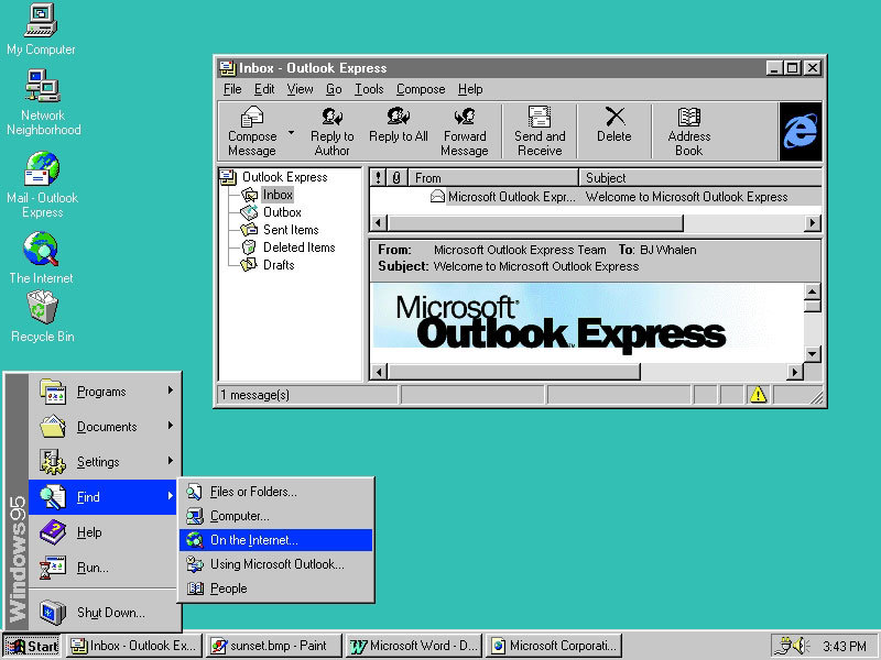 Le système de fenêtrage de Windows était un premier pas vers la personnalisation des interfaces en proposant de pouvoir organiser son bureau à la guise de l'utilisateur.