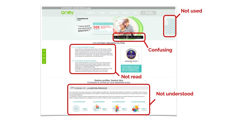 Analyse page Oney : le premier test utilisateur va pouvoir permettre de renforcer l'équipe de conception dans ses convictions et rationnaliser l'analyse d'un point de vue utilisateur final